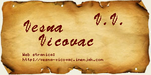 Vesna Vićovac vizit kartica